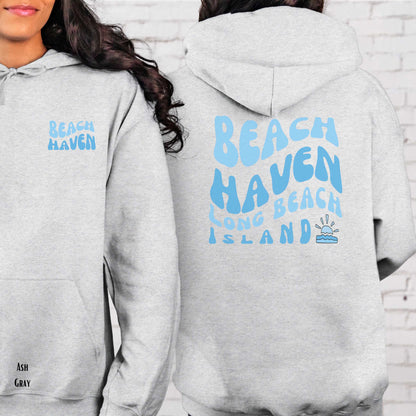 Blue wave Hoodie, Beach Haven