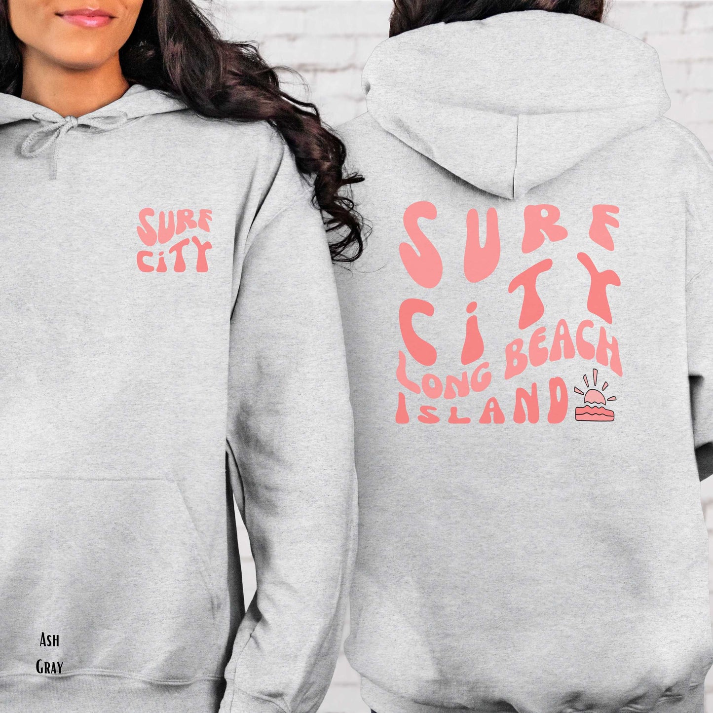 Coral wave Hoodie, Surf City