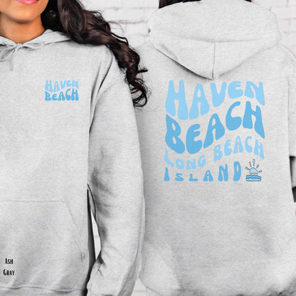 Blue wave Hoodie, Haven Beach