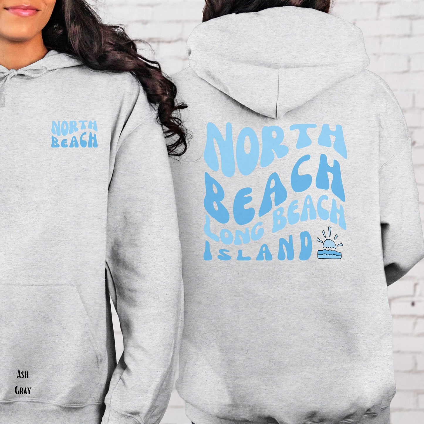 Blue wave Hoodie, North Beach