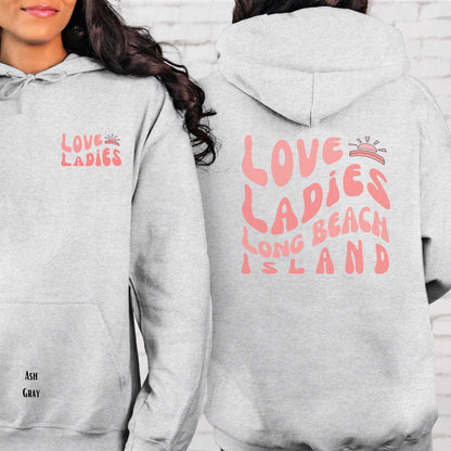 Coral wave Hoodie. Loveladies