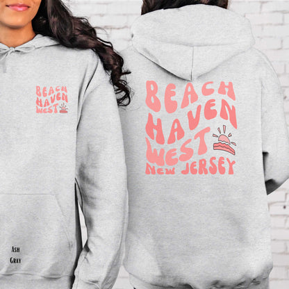 Coral wave Hoodie, Beach Haven West