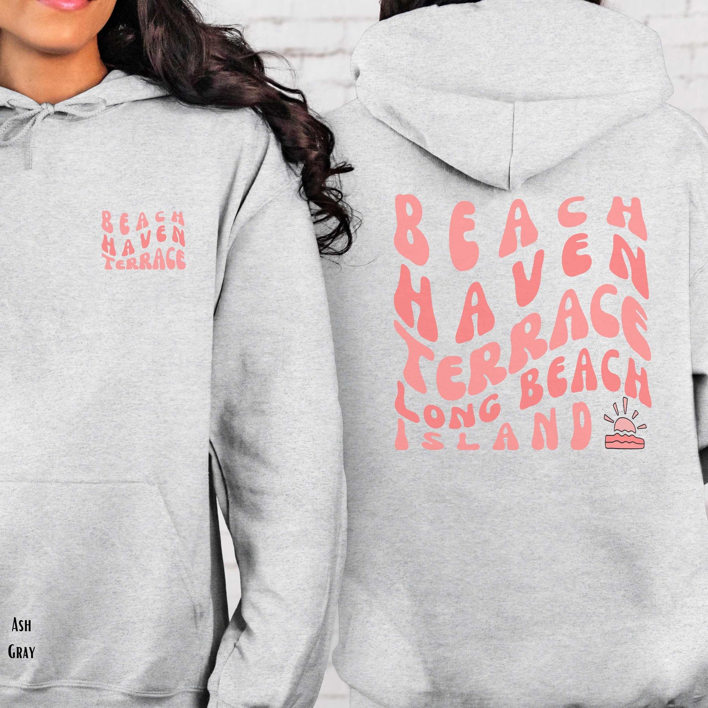 Coral Wave Hoodie, Beach Haven Terrace