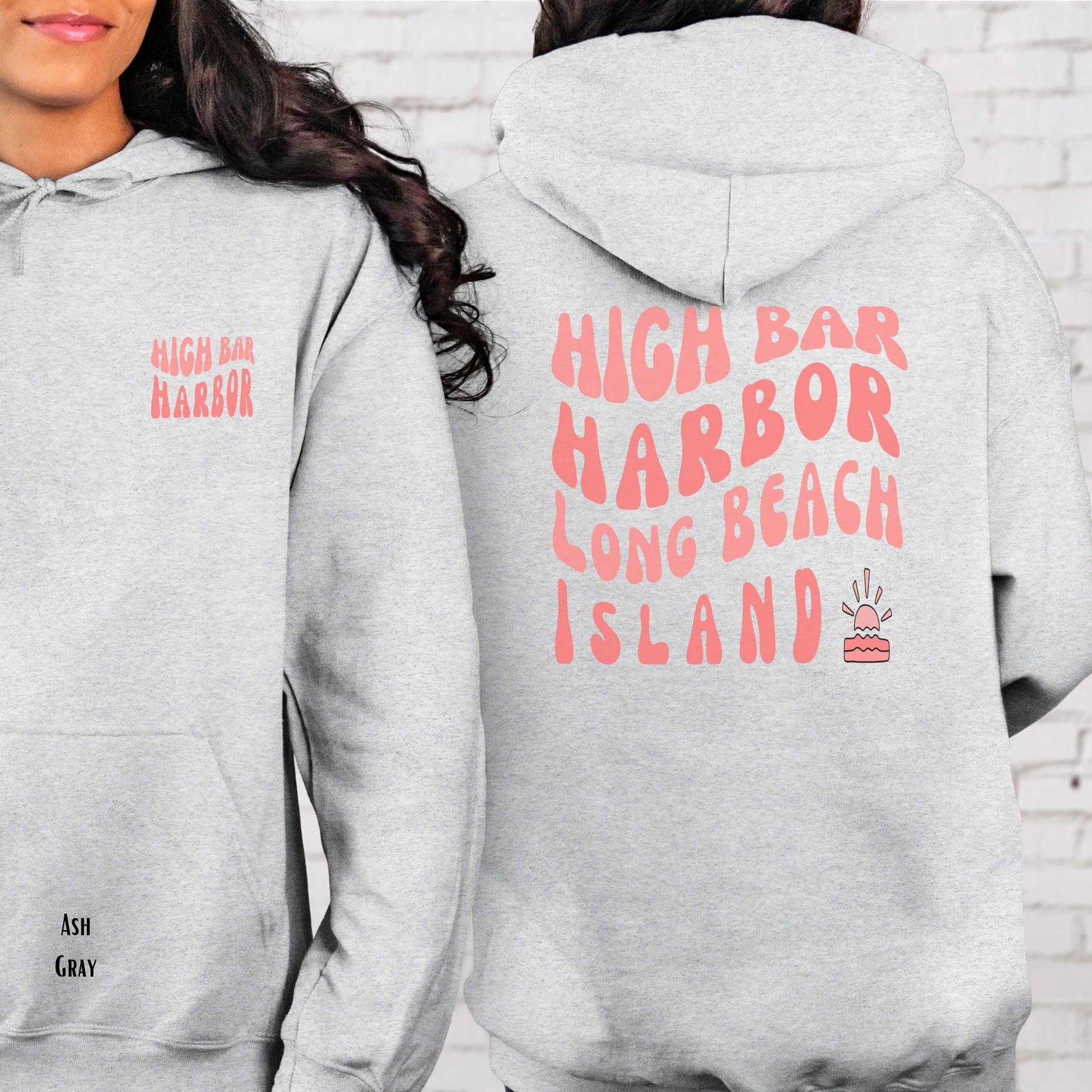 Coral wave Hoodie, High Bar Harbor