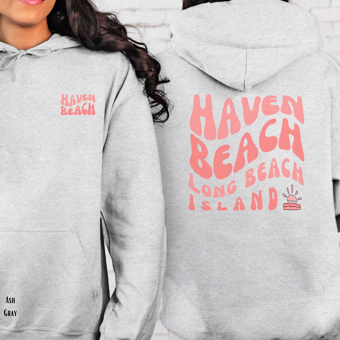 Coral wave Hoodie, Haven Beach