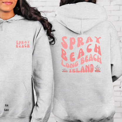 Coral wave Hoodie, Spray Beach