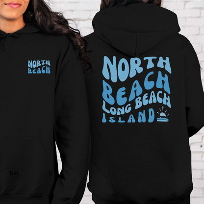 Blue wave Hoodie, North Beach