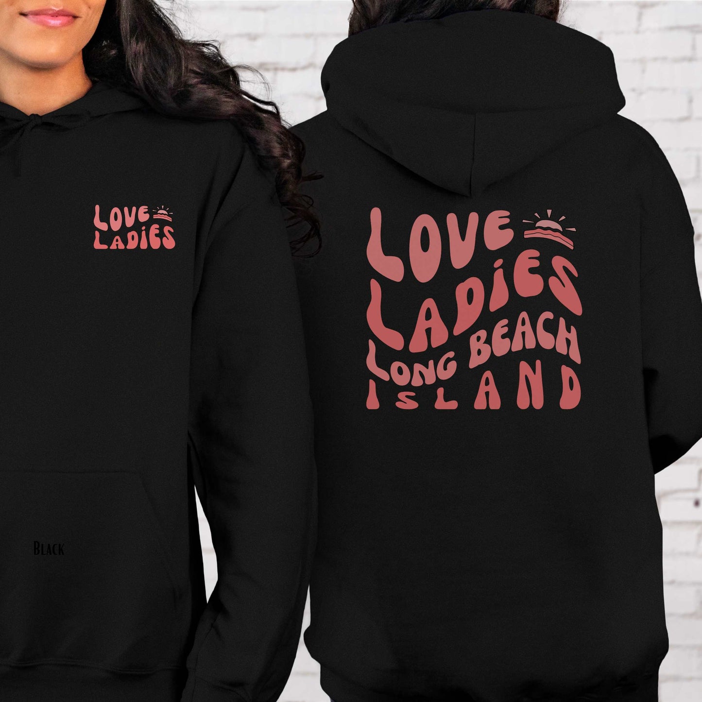 Coral wave Hoodie. Loveladies