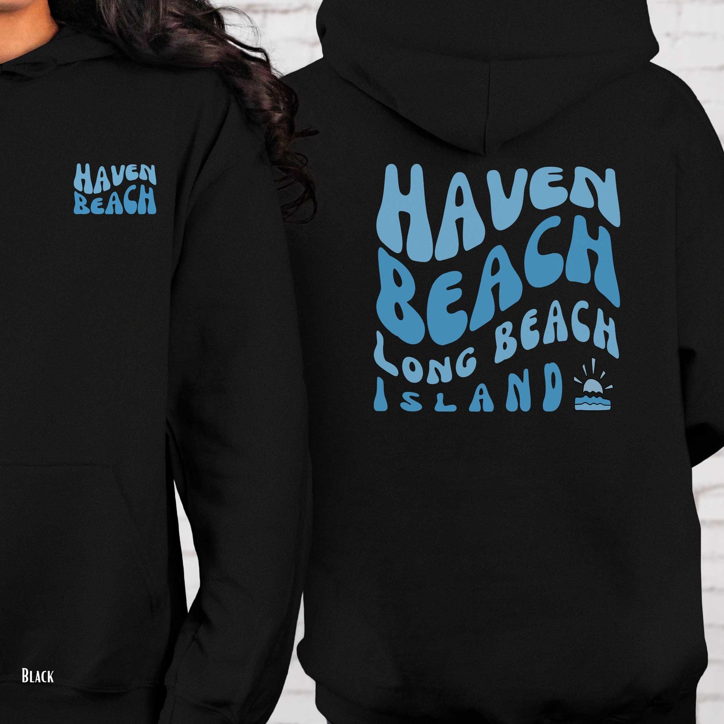 Blue wave Hoodie, Haven Beach