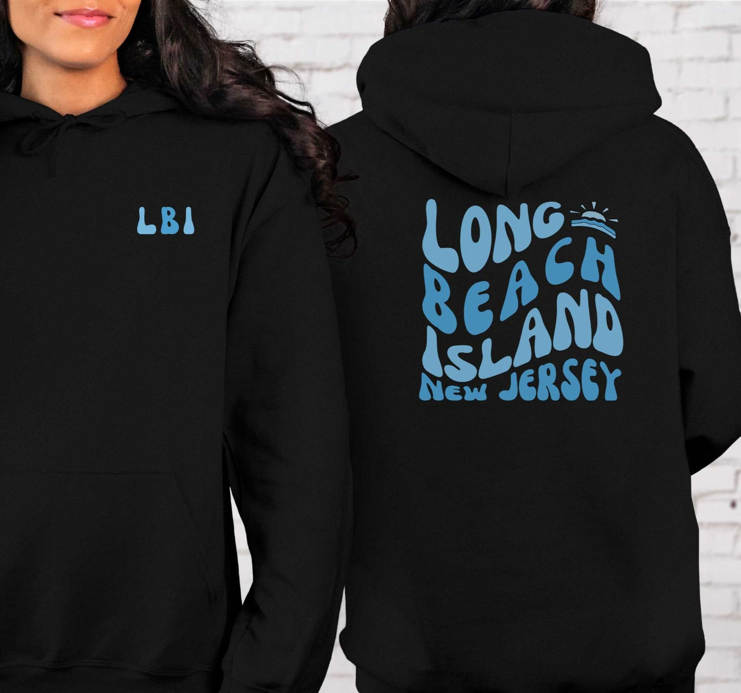 Blue Wave Hoodie, Long Beach Island