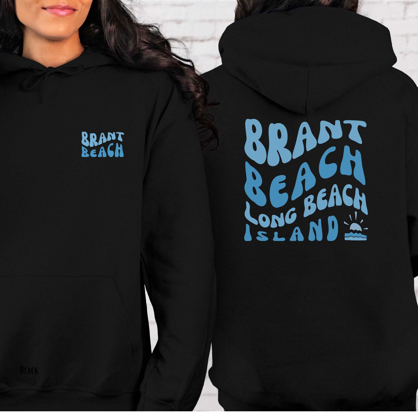 Blue wave Hoodie, Brant Beach