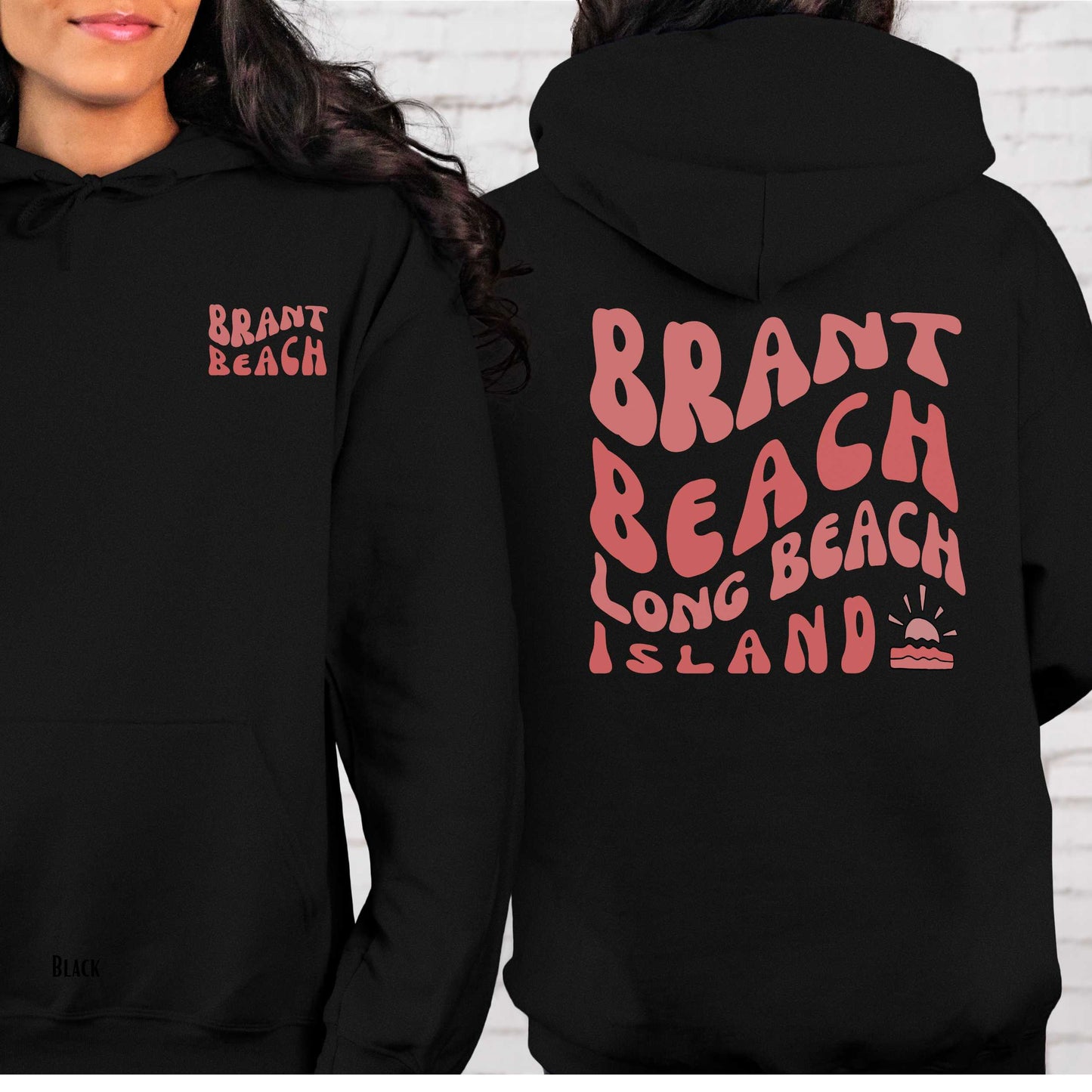 Coral wave Hoodie, Brant Beach