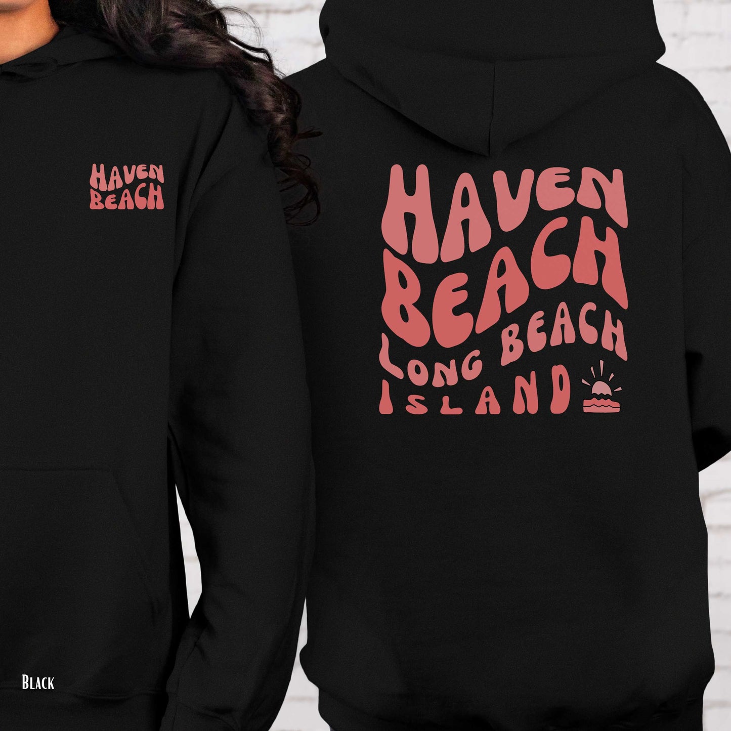 Coral wave Hoodie, Haven Beach