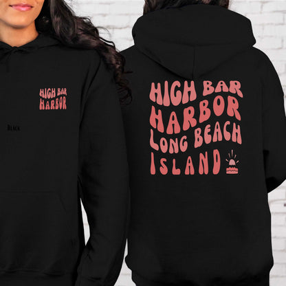 Coral wave Hoodie, High Bar Harbor