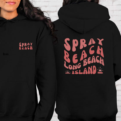 Coral wave Hoodie, Spray Beach