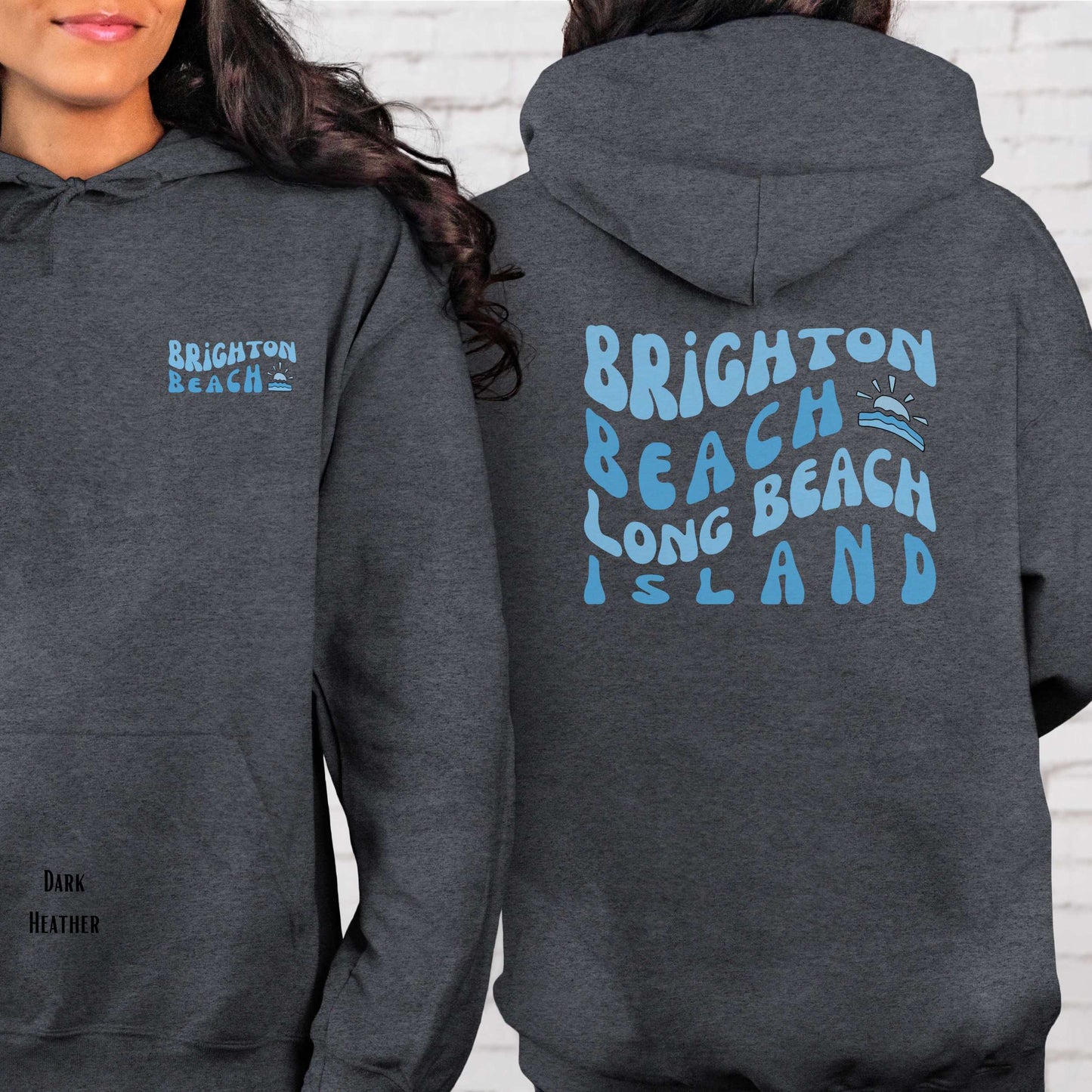 Blue wave Hoodie, Brighton Beach