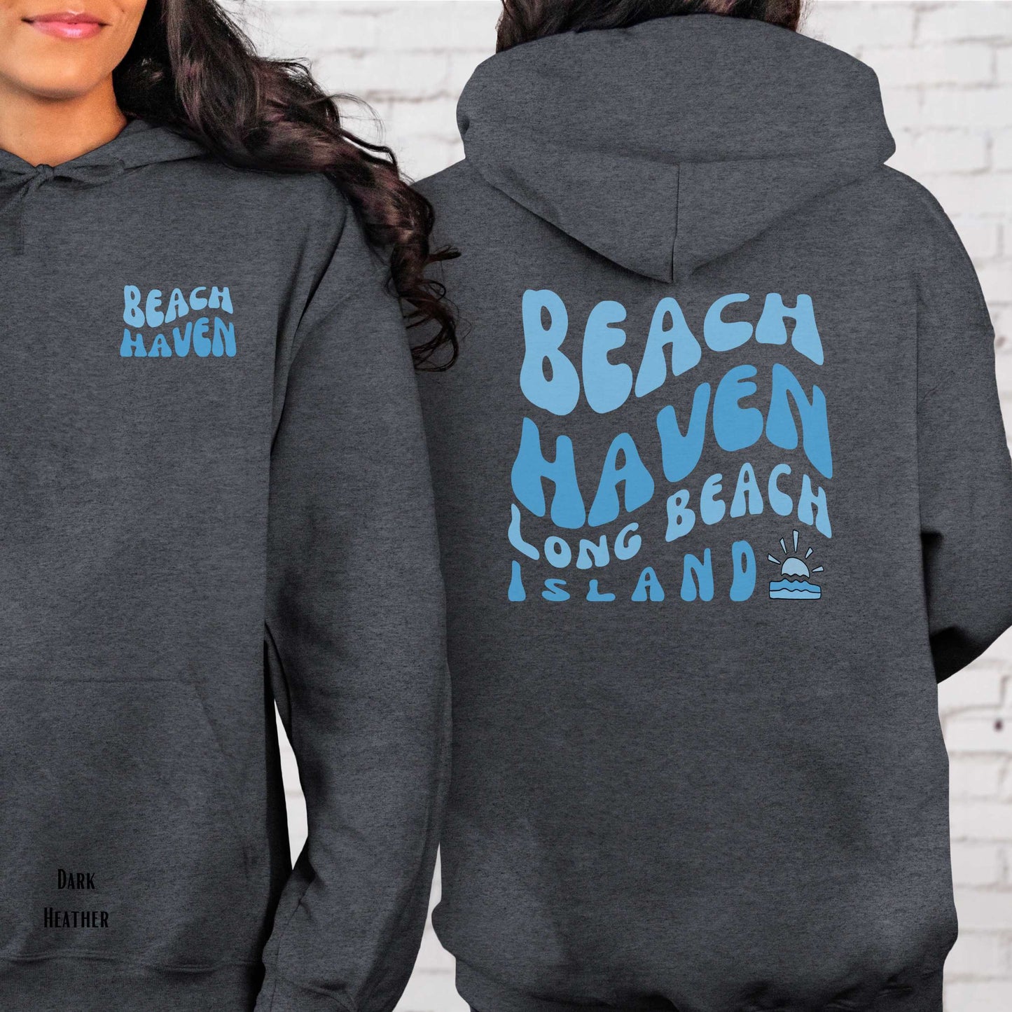 Blue wave Hoodie, Beach Haven