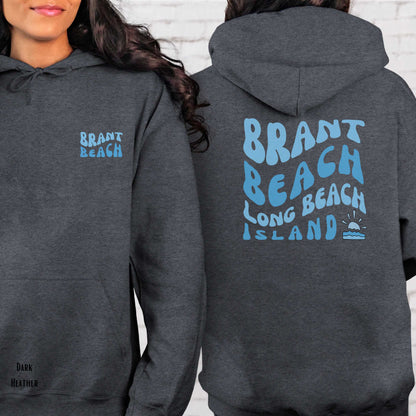 Blue wave Hoodie, Brant Beach