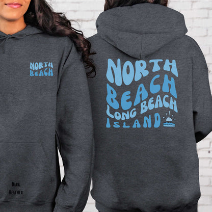 Blue wave Hoodie, North Beach