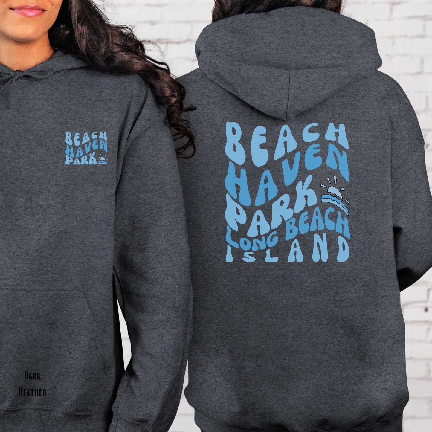 Blue wave Hoodie, Beach Haven Park