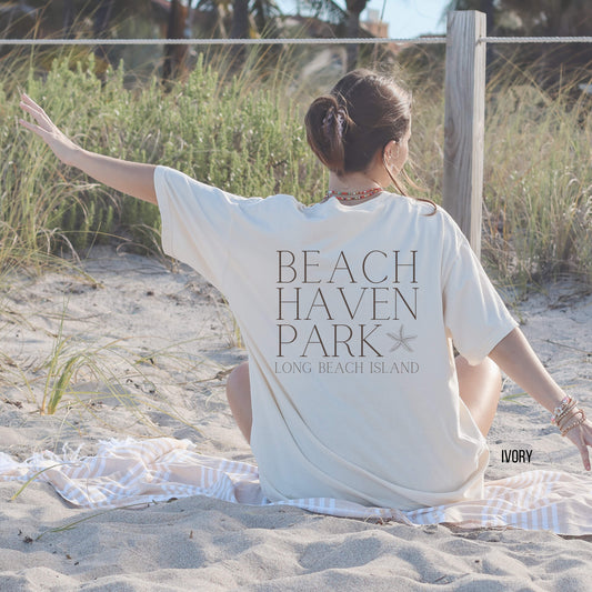 Driftwood, Beach Haven Park, Comfort Colors shirt