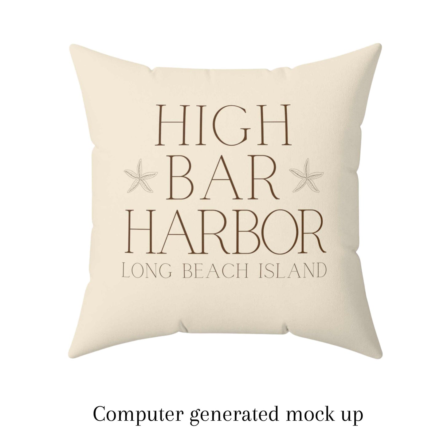 High Bar Harbor Driftwood Square Pillow