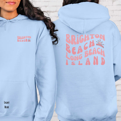 Coral wave Hoodie, Brighton Beach