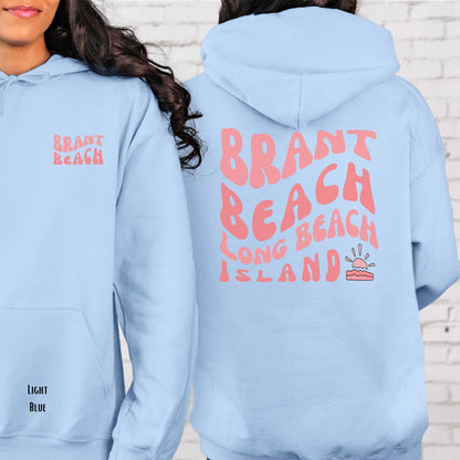 Coral wave Hoodie, Brant Beach