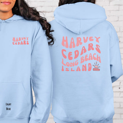 Coral wave Hoodie, Harvey Cedars