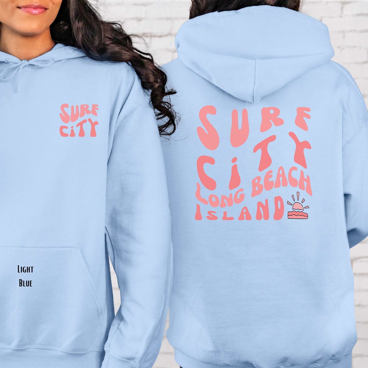 Coral wave Hoodie, Surf City