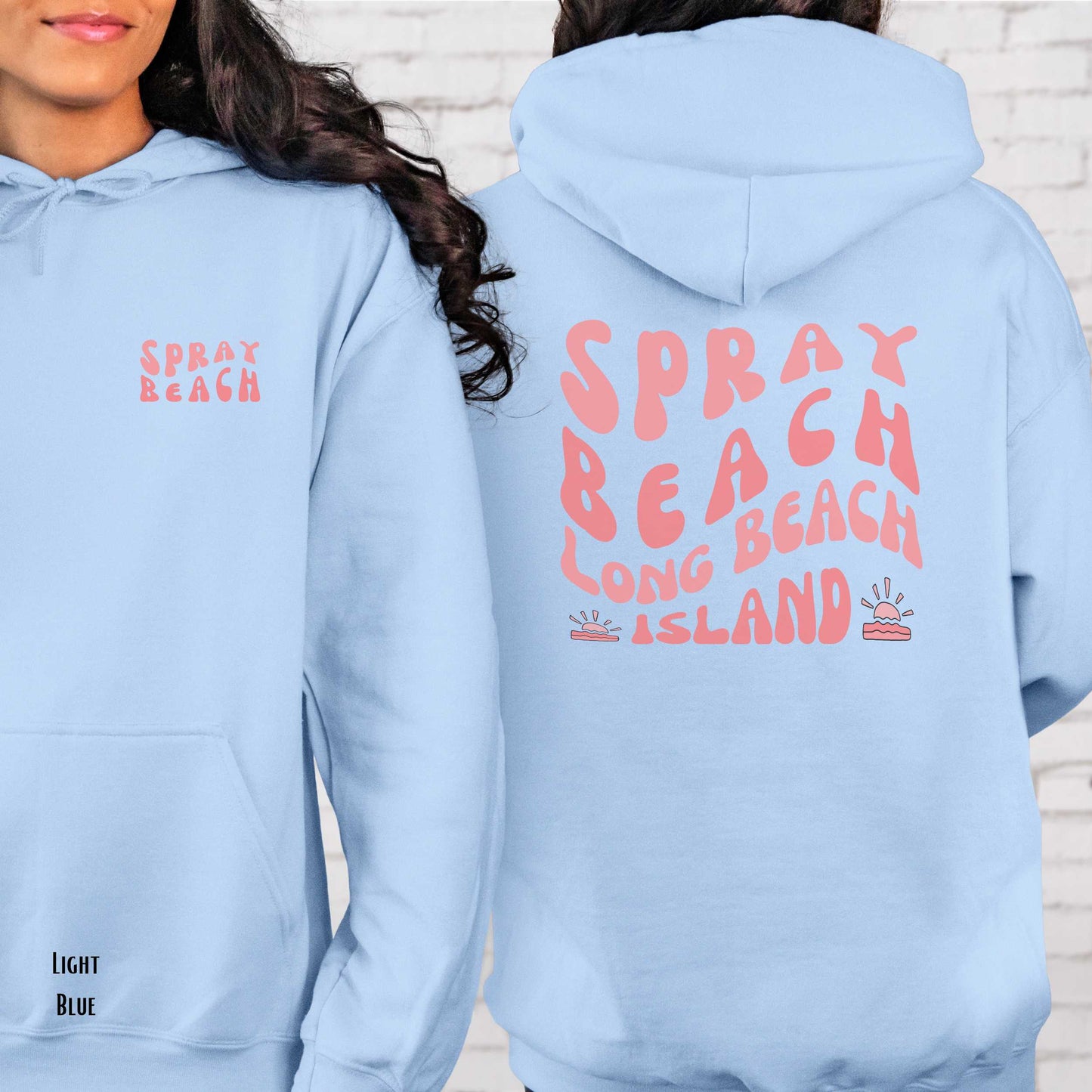 Coral wave Hoodie, Spray Beach