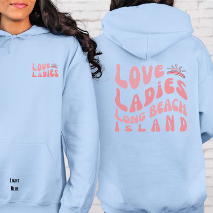 Coral wave Hoodie. Loveladies