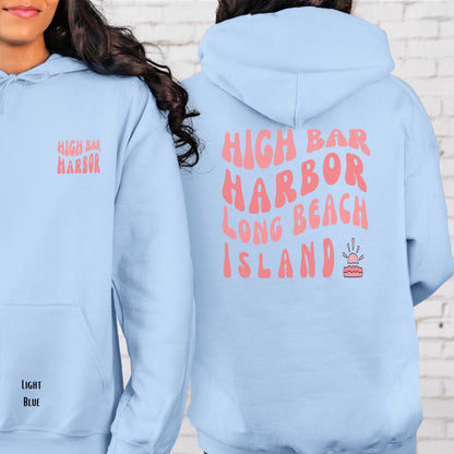 Coral wave Hoodie, High Bar Harbor