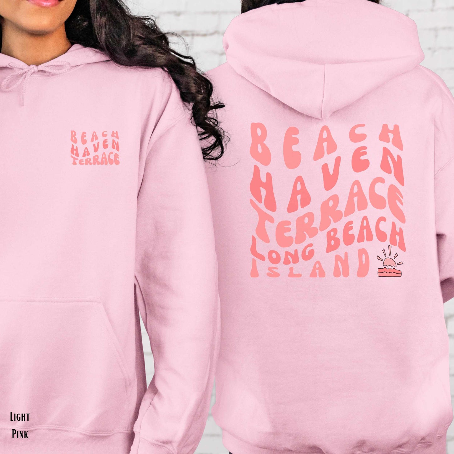 Coral Wave Hoodie, Beach Haven Terrace