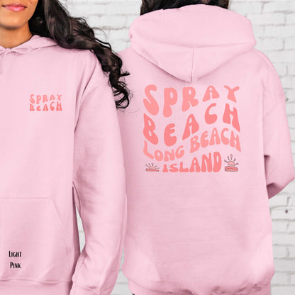 Coral wave Hoodie, Spray Beach