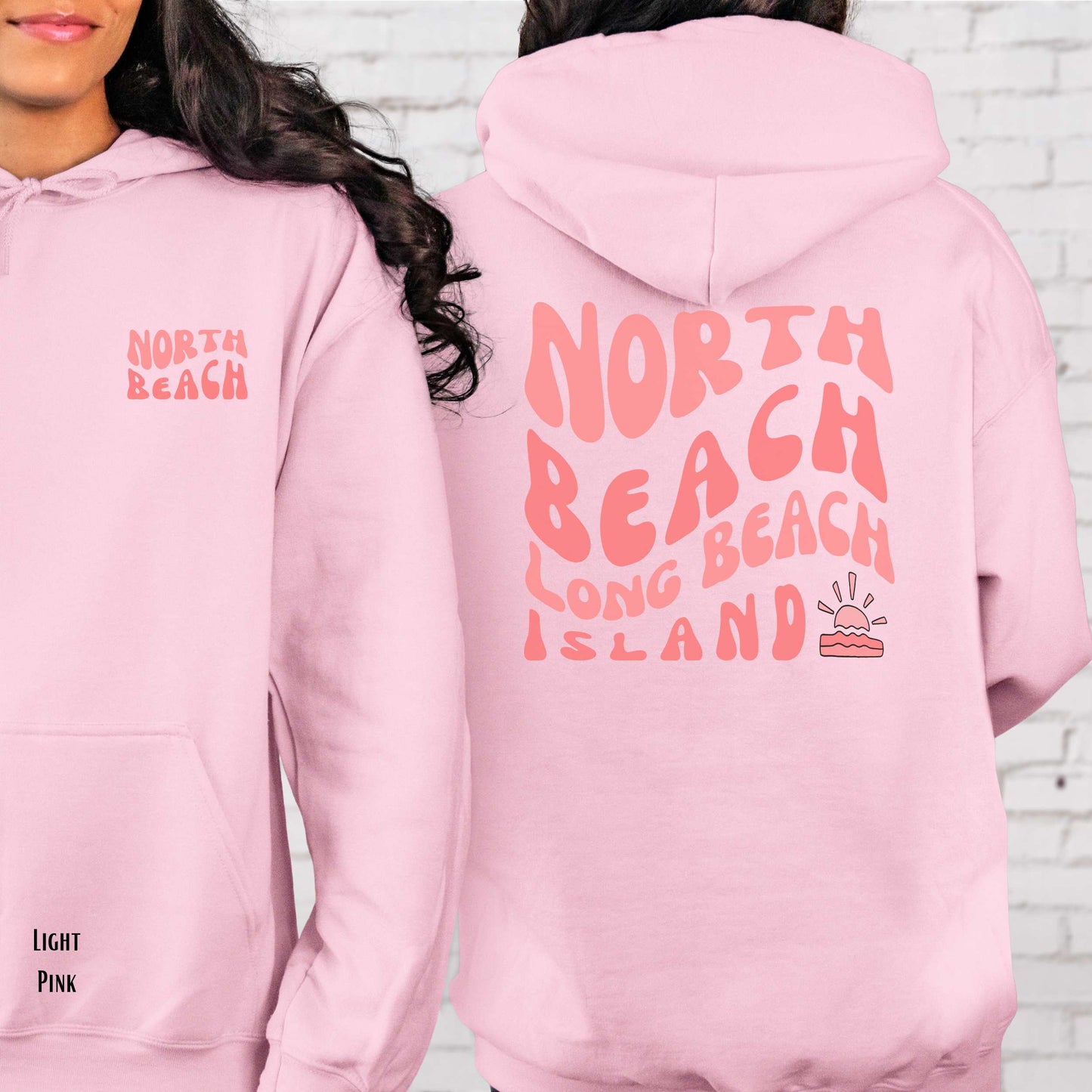 Coral wave Hoodie, North Beach