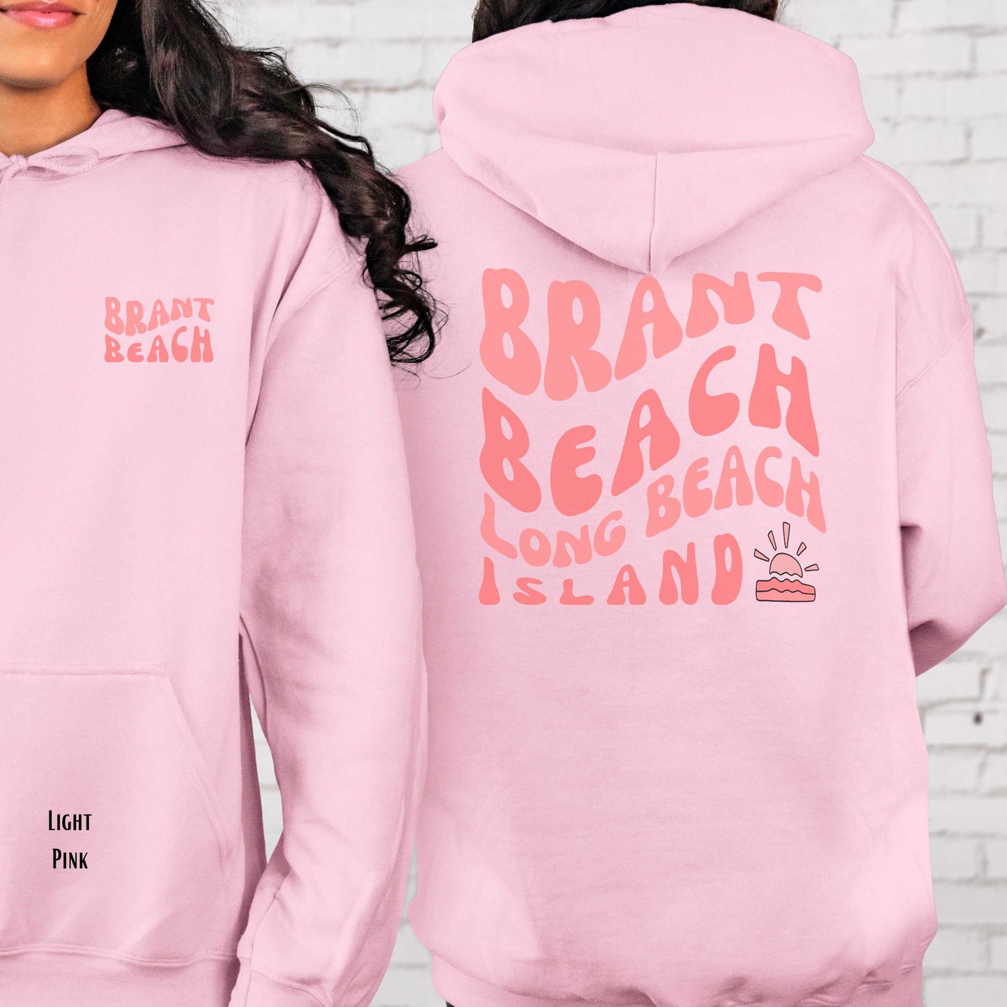 Coral wave Hoodie, Brant Beach