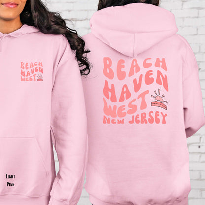 Coral wave Hoodie, Beach Haven West