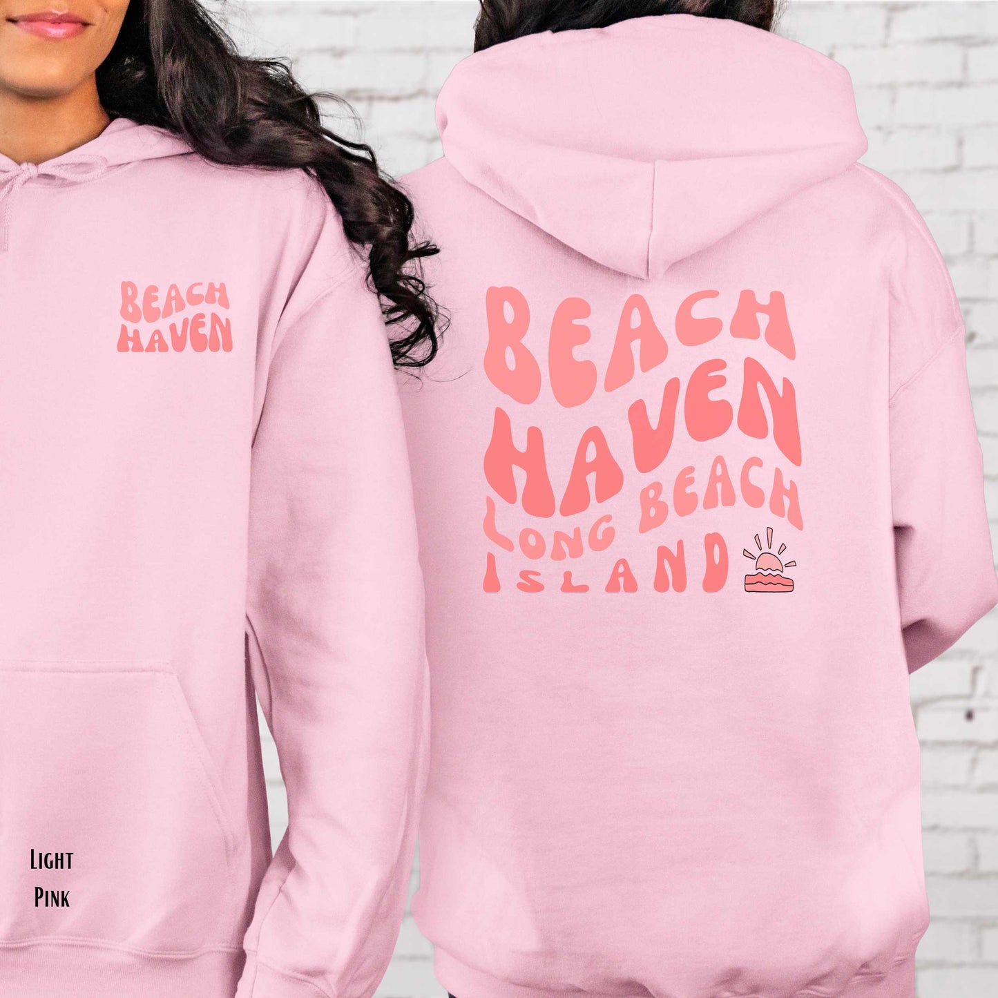 Coral wave Hoodie, Beach Haven