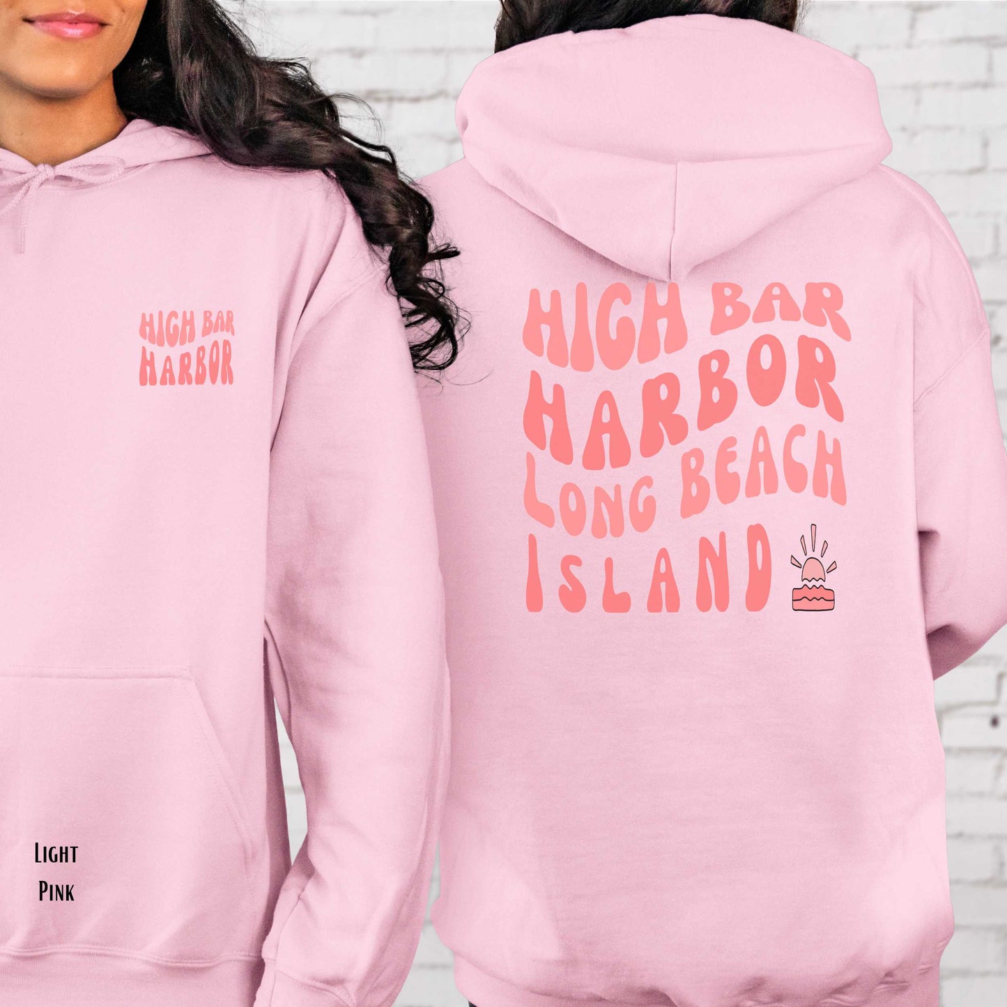 Coral wave Hoodie, High Bar Harbor