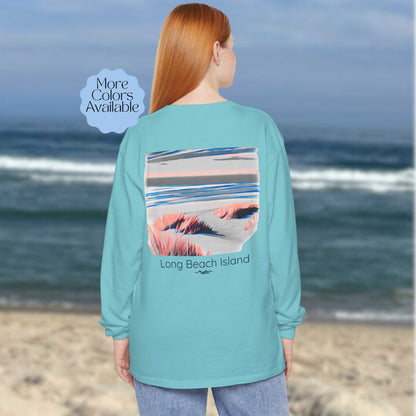 Local Summer watercolor beach Long Sleeve T-Shirt