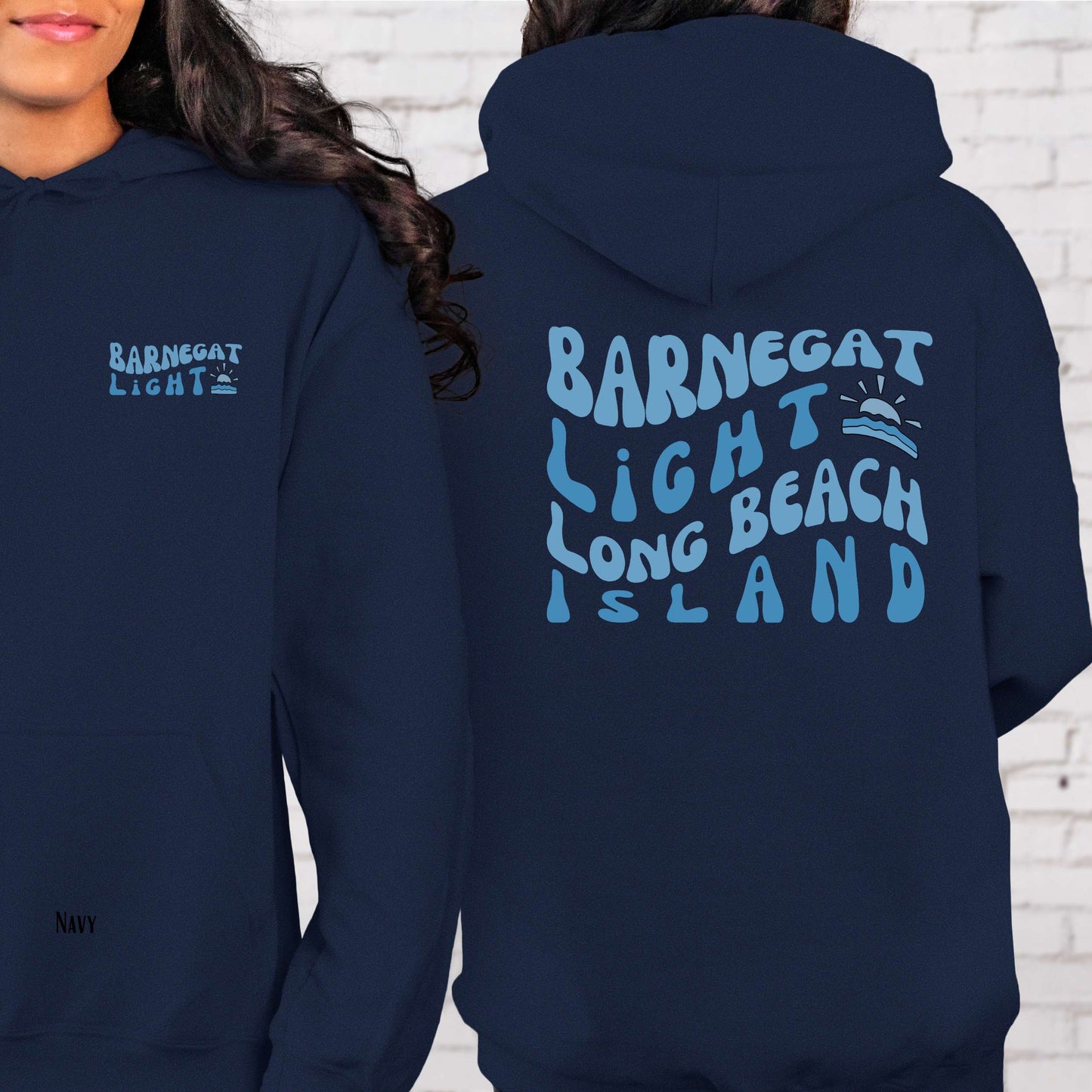 Blue wave Hoodie, Barnegat Light