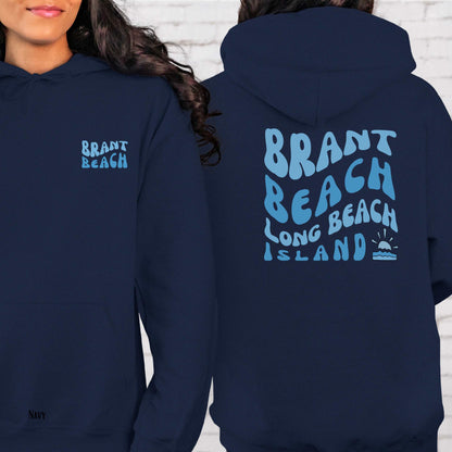 Blue wave Hoodie, Brant Beach