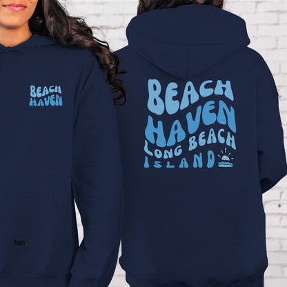 Blue wave Hoodie, Beach Haven