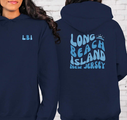 Blue Wave Hoodie, Long Beach Island