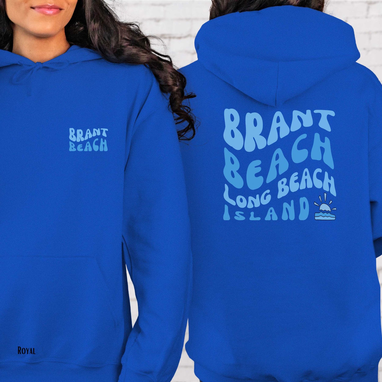 Blue wave Hoodie, Brant Beach