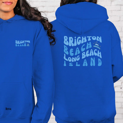 Blue wave Hoodie, Brighton Beach