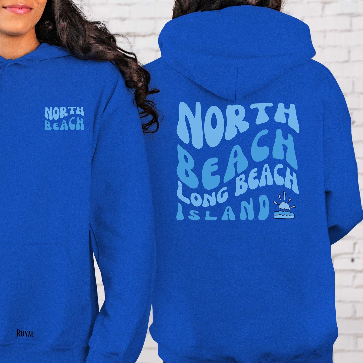 Blue wave Hoodie, North Beach