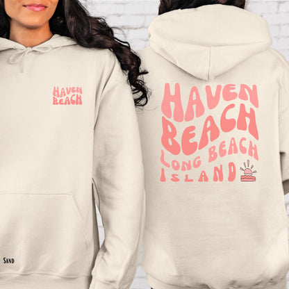 Coral wave Hoodie, Haven Beach