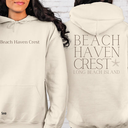 Driftwood Hoodie, Beach Haven Crest